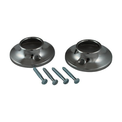 Plumb Pak Chrome Silver Steel Shower Rod Flange