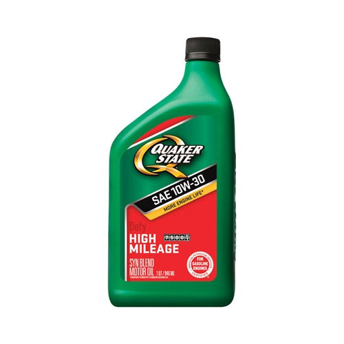 Quaker State High Mileage 10W-30 Gasoline High Mileage Motor Oil 1 qt 1 pk