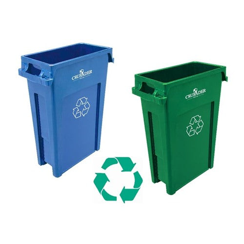 Quantum Crusader Thin Recycling Containers - 23 Gal