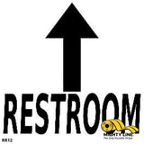 Restroom Floor Tape Signs