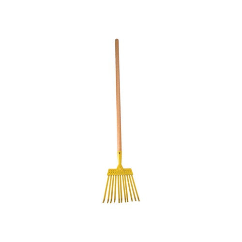 Rugg 31 in. 11 Tine Steel Leaf Rake Wood Handle