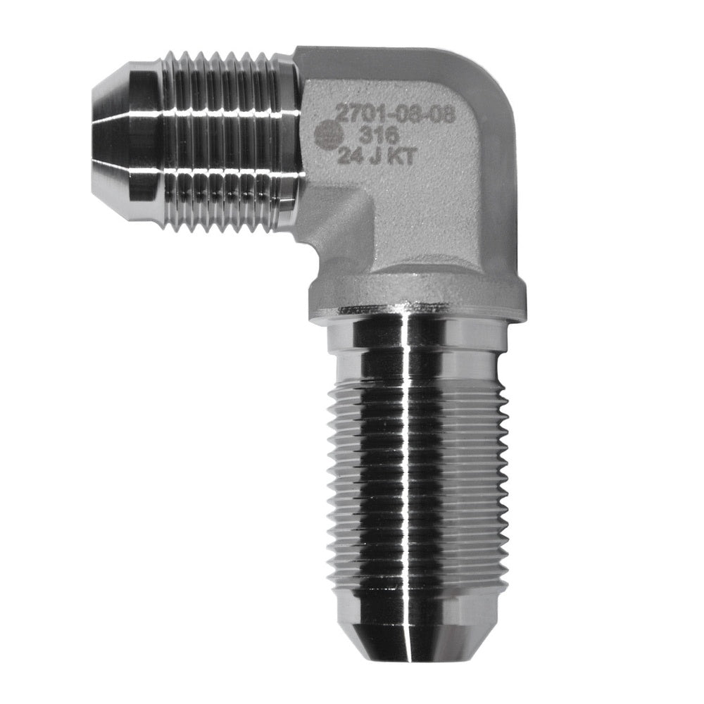 Male JIC 37° Bulkhead Union Elbow
