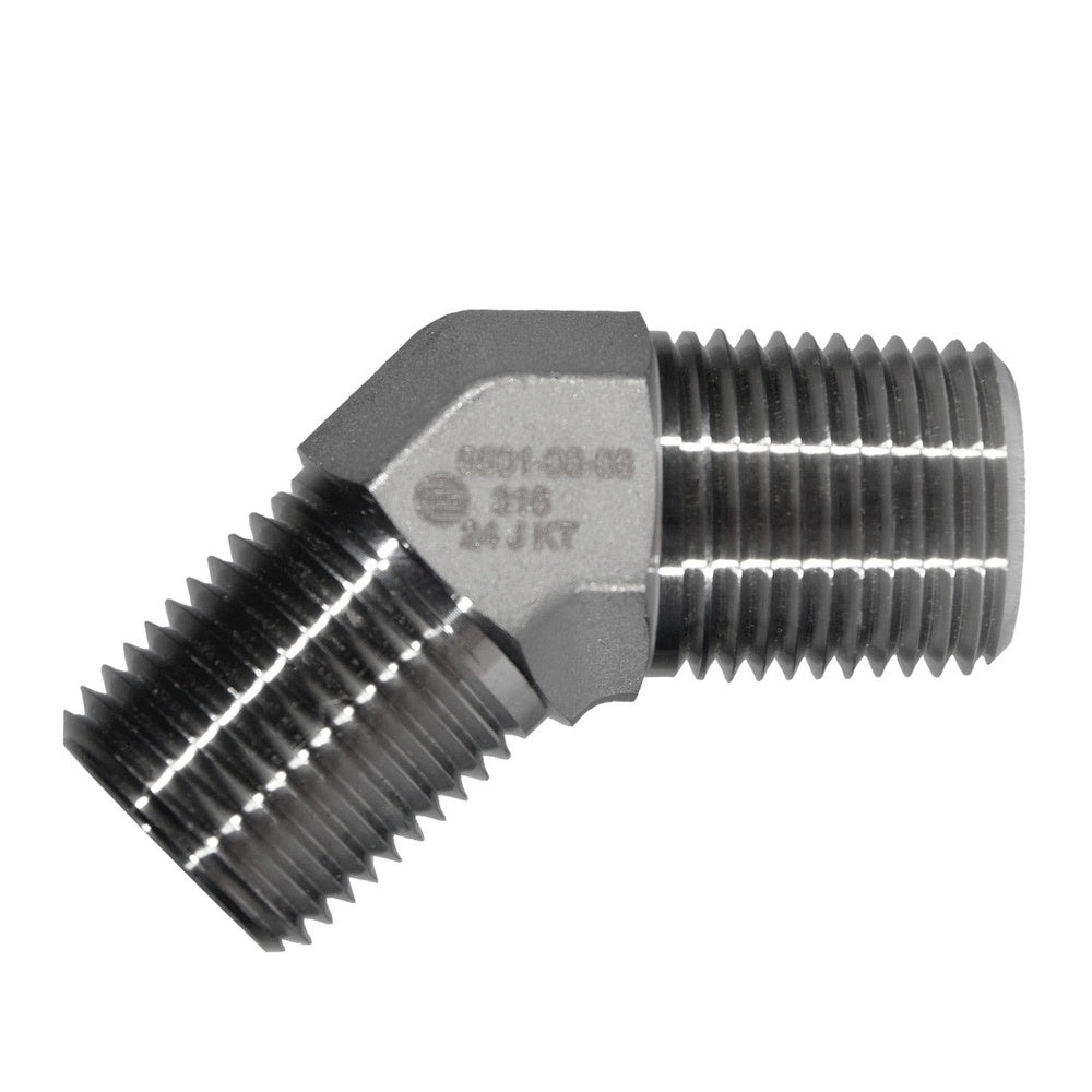 Male NPT 45-Deg Union Elbow