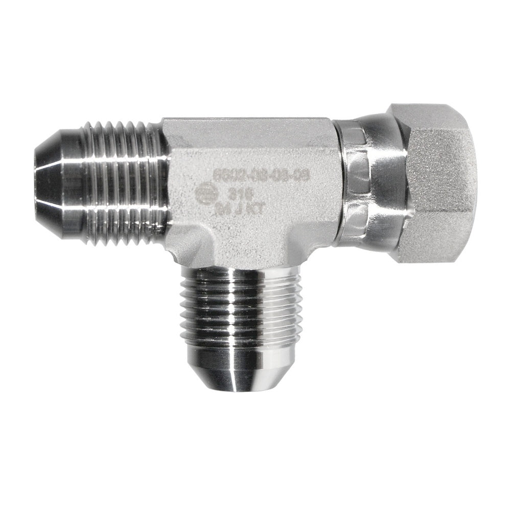 Female JIC 37° Swivel Run Tee
