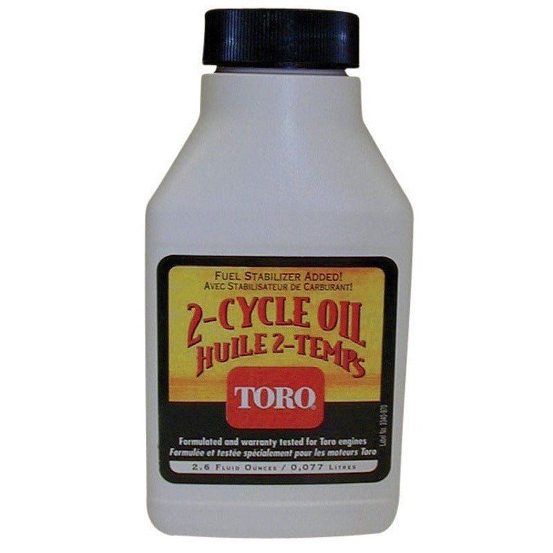Toro 2-Cycle Engine Oil 2.6 oz bottle on white background