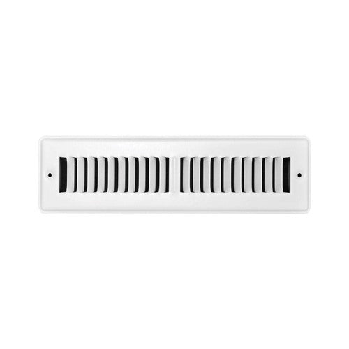 Tru Aire 2 in. H X 12 in. W 2-Way Powder Coat White Steel Floor Register