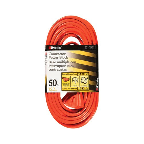 Woods 12/3 SJTW 300 V 50 ft. L Power Cord