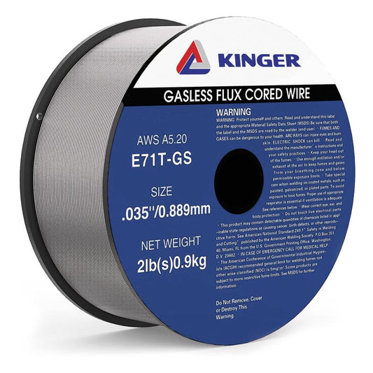 Spool of MIG welding wire wound on a plastic hub