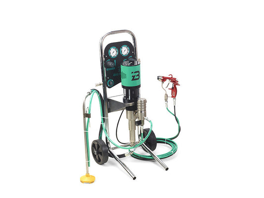 Berizzi Apollo 303 pneumatic piston pump used in airless spray finishing systems