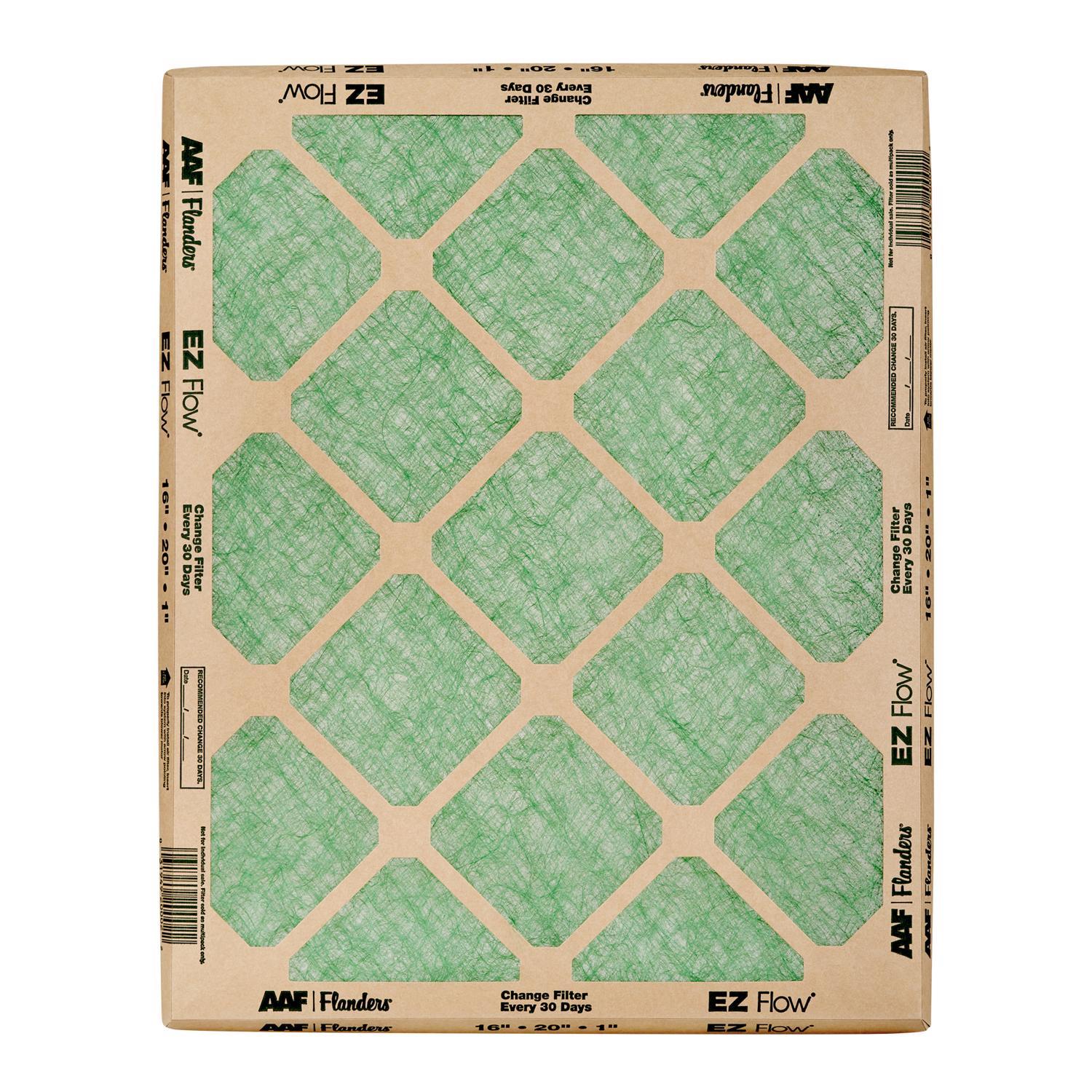 AAF Flanders EZ Flow Nested 20 in. W X 16 in. H X 1 in. Fiberglass 1 MERV Air Filter 1 pk