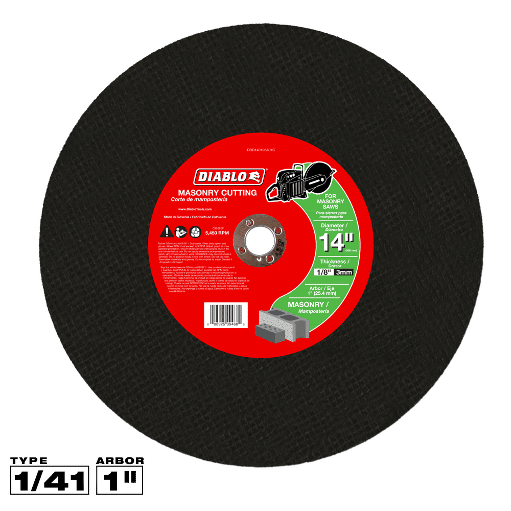 Diablo 12 in. D X 1 in. X 1/8 in. thick Silicon Carbide High Speed Masonry Cut-Off Disc 1 pk