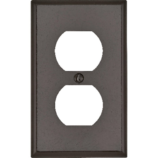 Leviton Brown 1 gang Thermoset Plastic Duplex Wall Plate 1 pk