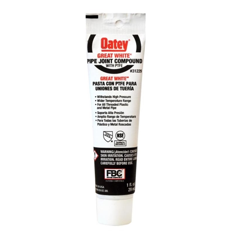 Oatey Great White White Pipe Joint Compound 1 oz