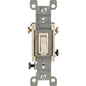 Leviton 15 amps Three Pole Toggle AC Quiet Switch Light Almond 1 pk