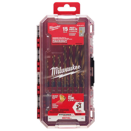 Drill Bit Set Titnm 15Pc