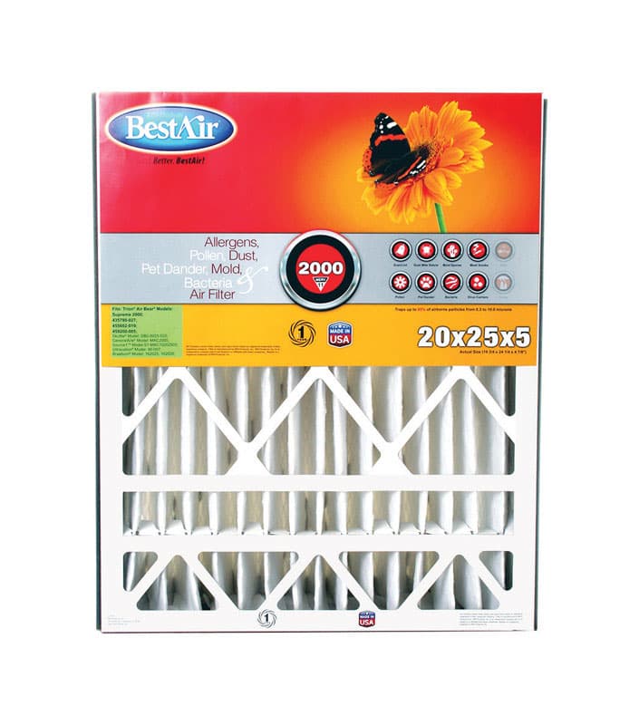 BestAir 20 in. W X 25 in. H X 5 in. 11 MERV Pleated Air Filter 1 pk