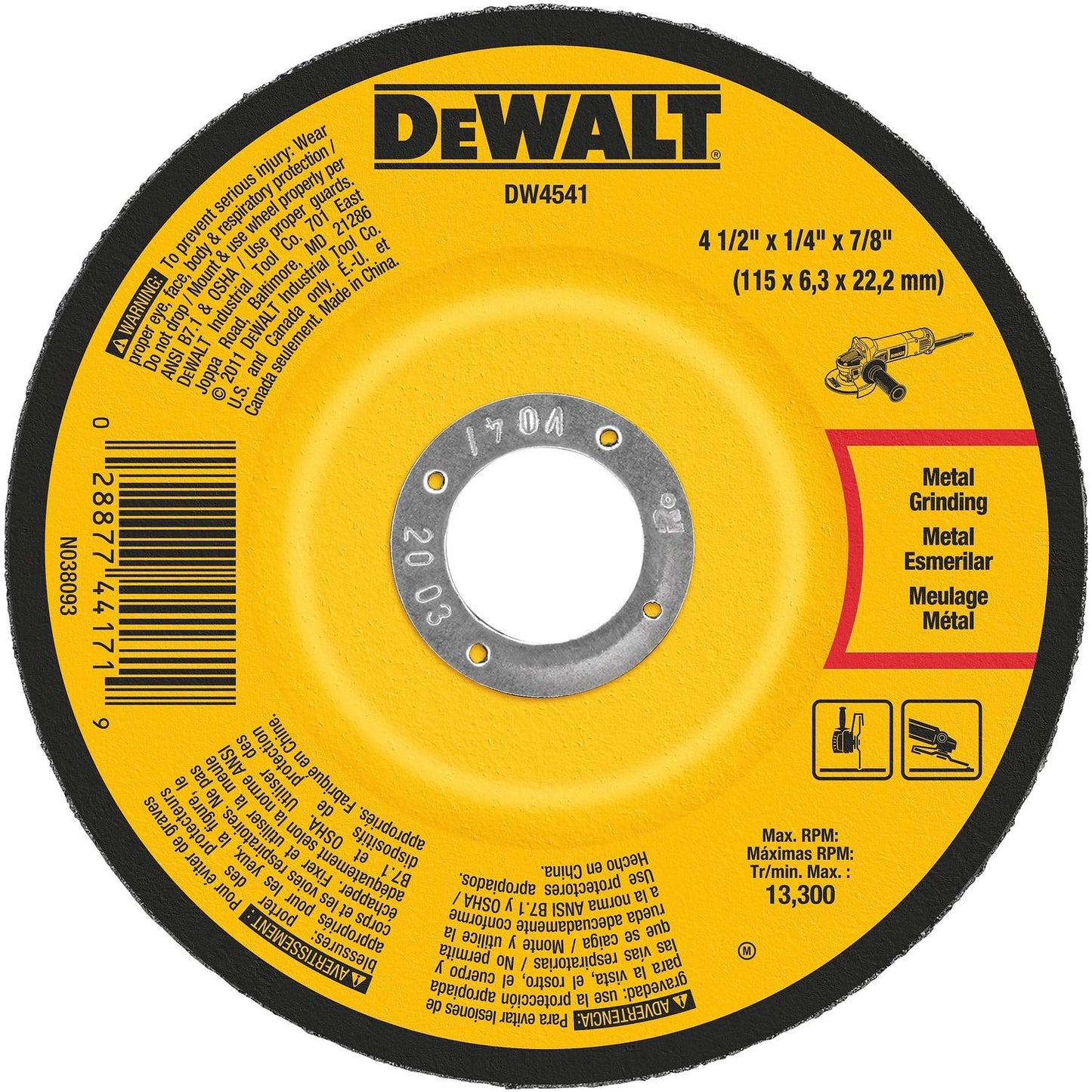 MTLGRND T27 4.5"X1/4X7/8