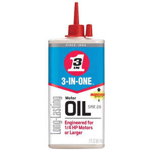 3-IN-ONE SAE 20 Electric Motor Oil 3 oz 101456 1 pk