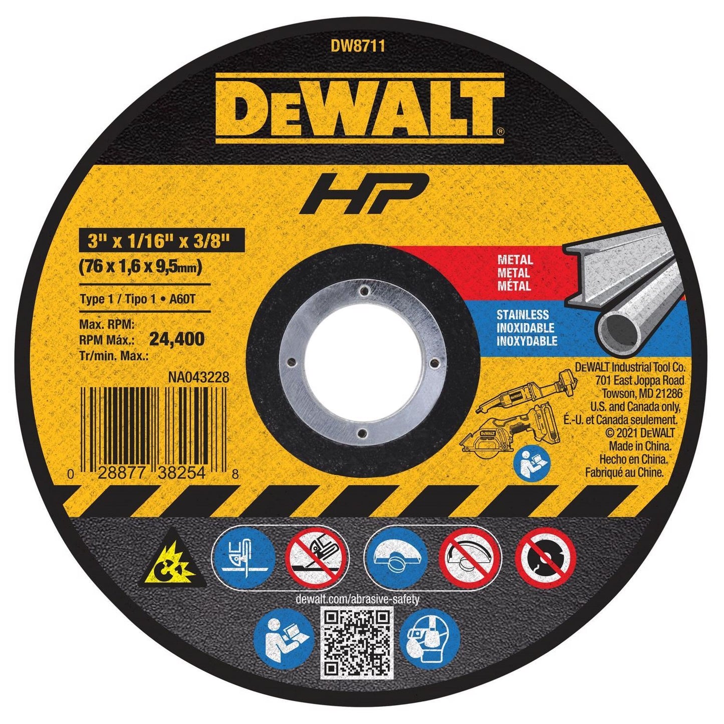MTL CUT WHL T1 3"X1/16"
