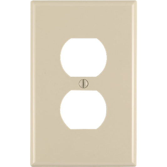 Leviton Ivory 1 gang Nylon Duplex Wall Plate 1 pk