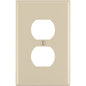 Leviton Ivory 1 gang Nylon Duplex Wall Plate 1 pk