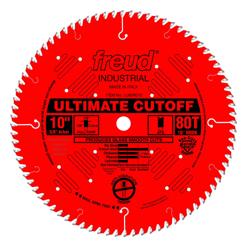 Freud 10 in. D X 5/8 in. Crosscutting TiCo Hi-Density Carbide Circular Saw Blade 80 teeth 1 pk
