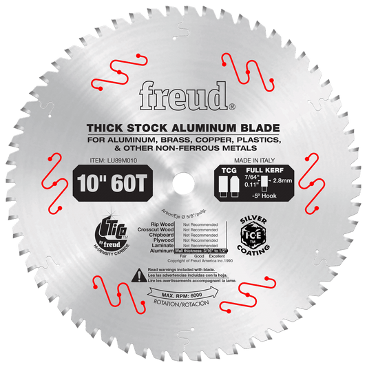 Freud 10 in. D X 5/8 in. Thick Aluminum TiCo Hi-Density Carbide Metal Saw Blade 72 teeth 1 pk