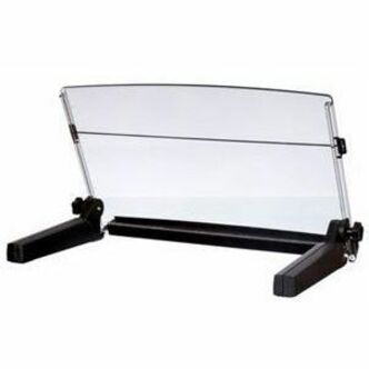 3M In-Line Document Holder - 4" Height x 18" Width - Black, Clear - Plastic