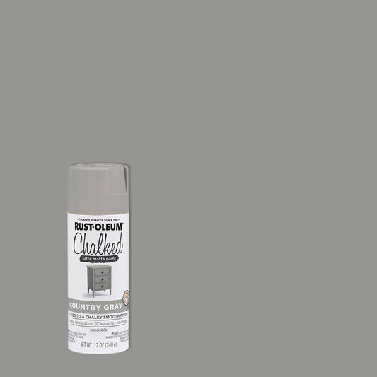 Rust-Oleum Chalked Matte Country Gray Chalky Finish Paint 12 oz