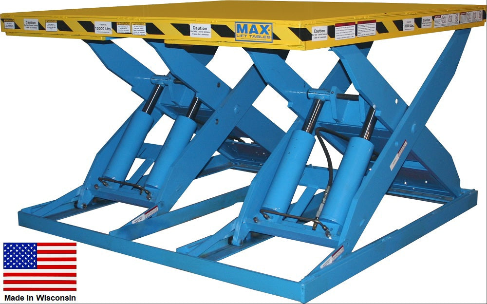 Max-Lift Scissor Lift Table Double Wide BM-MXW-10K-55R-5066-F