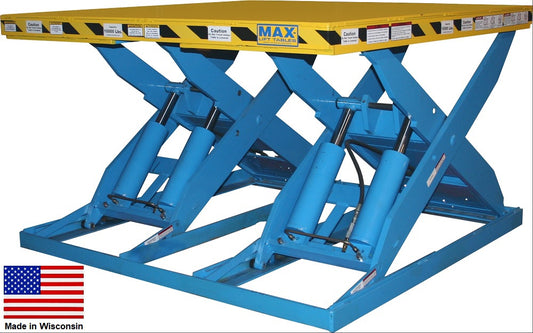 Max-Lift Scissor Lift Table Double Wide BM-MXW-10K-55R-5066-F