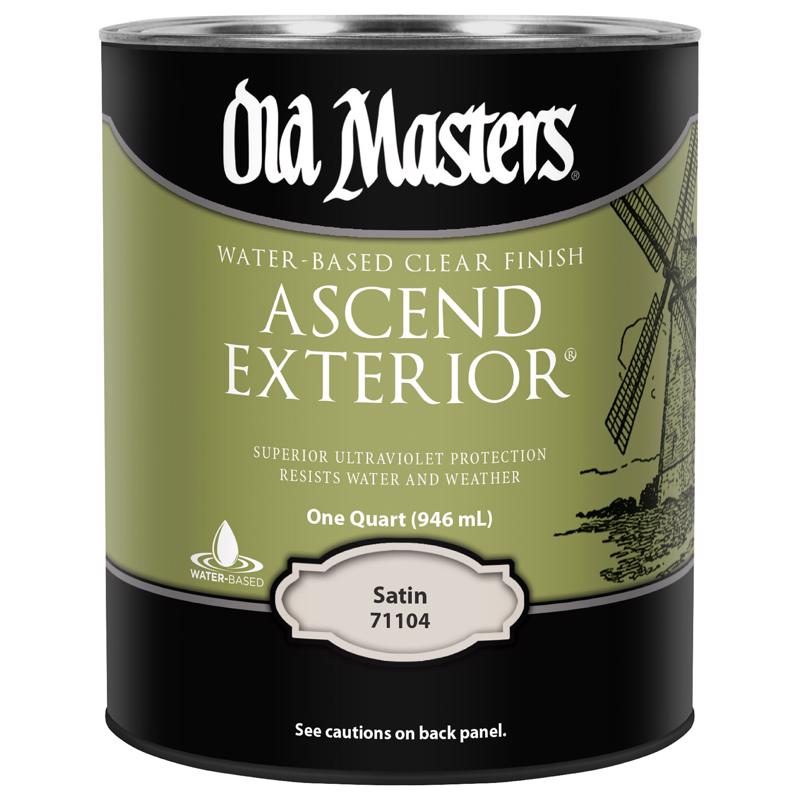 Old Masters Ascend Exterior Satin Clear Water-Based Finish 1 qt