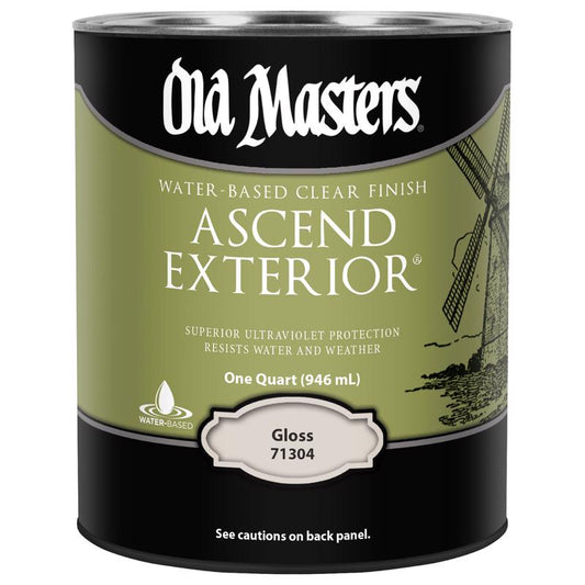 Old Masters Ascend Exterior Gloss Clear Water-Based Finish 1 qt