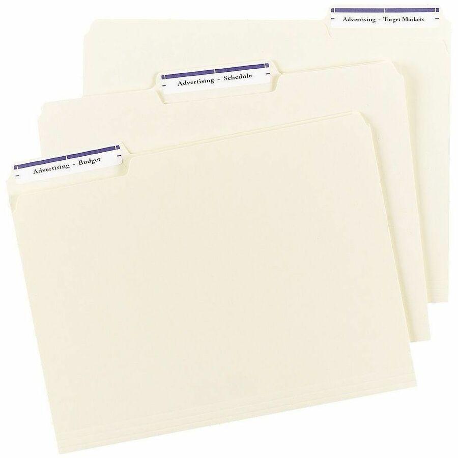 Avery® Blue Filing Labels - Permanent Adhesive - Laser, Inkjet - Blue - 30 / Sheet - 1500 / Box