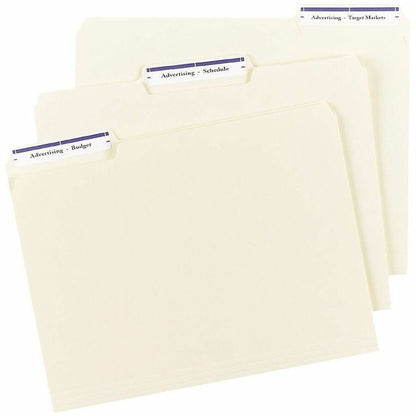 Avery® Blue Filing Labels - Permanent Adhesive - Laser, Inkjet - Blue - 30 / Sheet - 1500 / Box