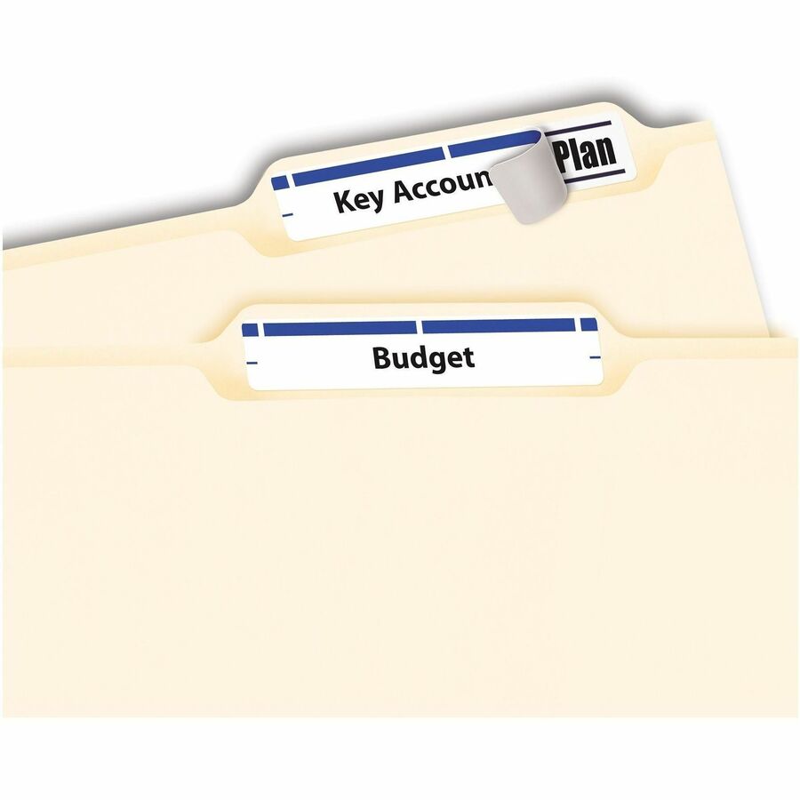 Avery® Blue Filing Labels - Permanent Adhesive - Laser, Inkjet - Blue - 30 / Sheet - 1500 / Box