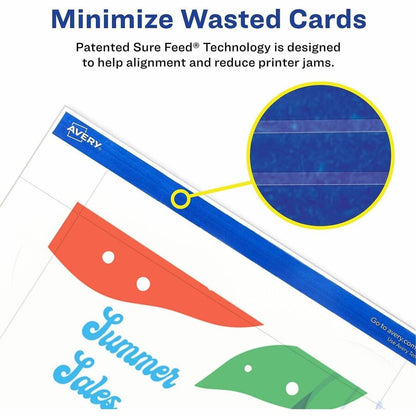 Avery® Sure Feed Postcards - 97 Brightness - 4" x 6" - 80 lb Basis Weight - 216 g/m² Grammage - Matte - FSC - 100 / Box