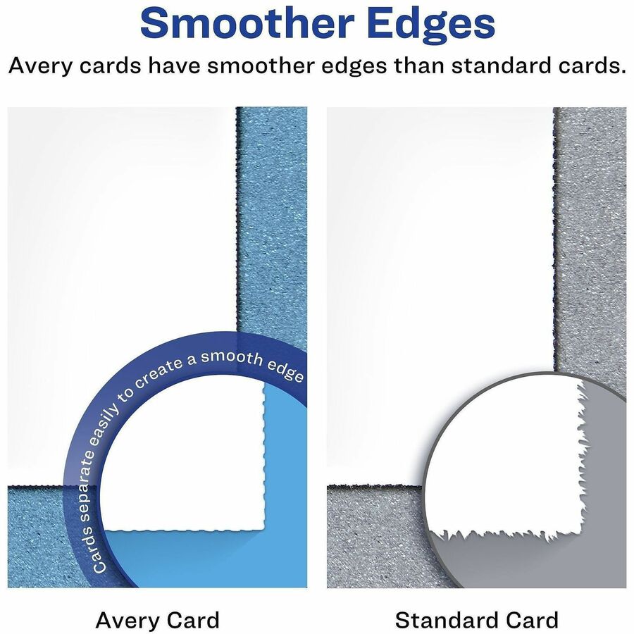 Avery® Sure Feed Postcards - 97 Brightness - 4" x 6" - 80 lb Basis Weight - 216 g/m² Grammage - Matte - FSC - 100 / Box