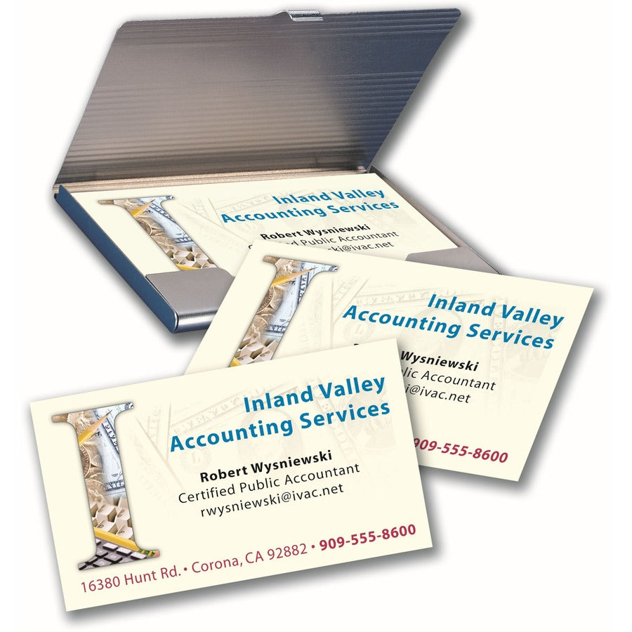 Avery® Sure Feed® Ivory Business Cards - 79 Brightness - A4 - 8 1/2" x 11" - 80 lb Basis Weight - 216 g/m² Grammage - Ma