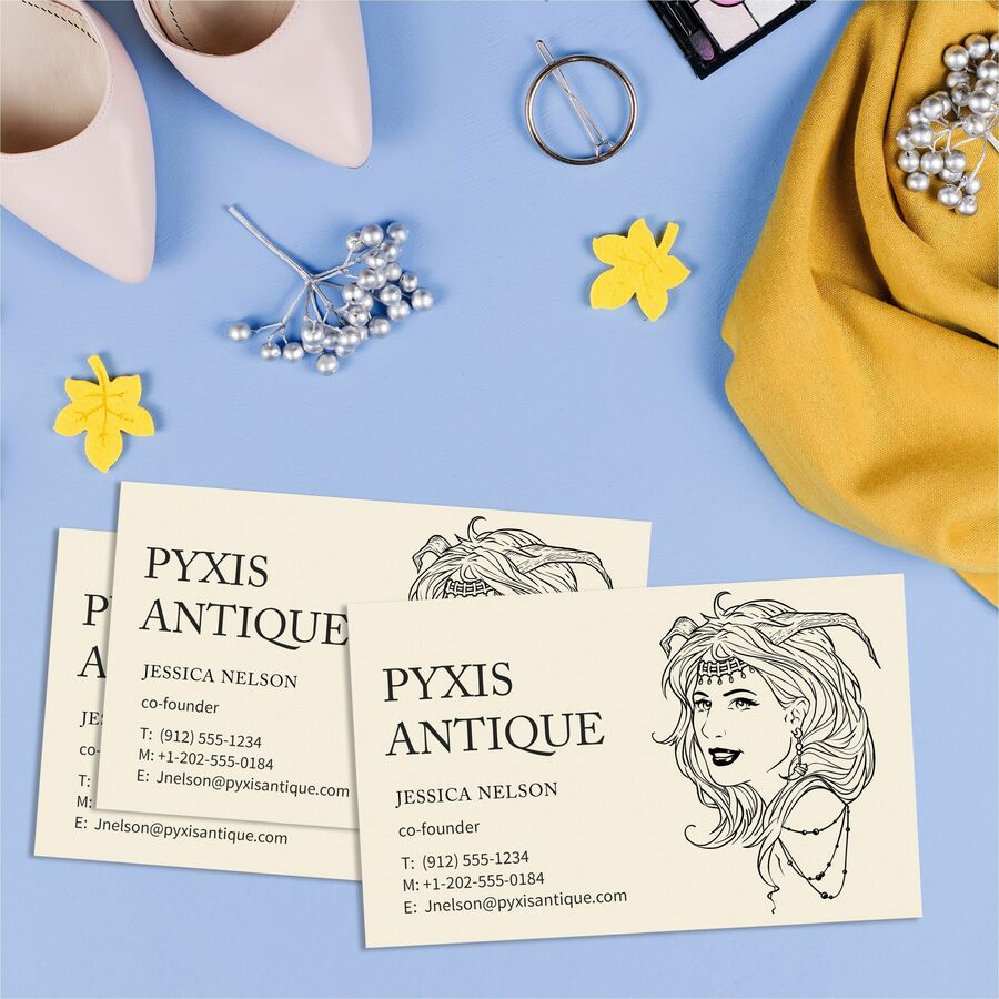 Avery® Sure Feed® Ivory Business Cards - 79 Brightness - A4 - 8 1/2" x 11" - 80 lb Basis Weight - 216 g/m² Grammage - Ma