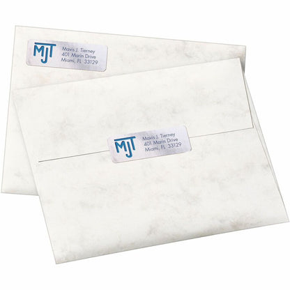 Avery® Gold Foil Mailing Labels - 3/4" Width x 2 1/4" Length - Permanent Adhesive - Rectangle - Inkjet - Silver - Paper 