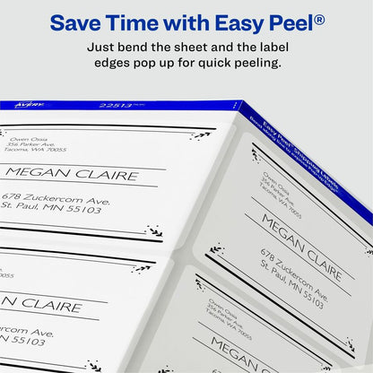 Avery® Clear Shipping Labels, Sure Feed, 2" x 4" , 500 Labels (5663) - 2" Width x 4" Length - Permanent Adhesive - Recta