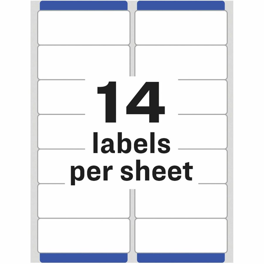 Avery® Easy Peel Return Address Labels - 1 21/64" Width x 4" Length - Permanent Adhesive - Rectangle - Laser - Clear - F