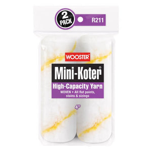 Wooster Mini-Koter Yarn 4 in. W Mini Paint Roller Cover R211-4 2 pk