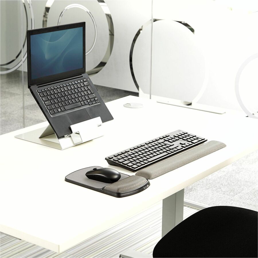 Fellowes Gel Wrist Rest - 0.63" Height x 18.50" Width x 2.75" Depth - Graphite - Gel - Wear Resistant, Tear Resistant, S