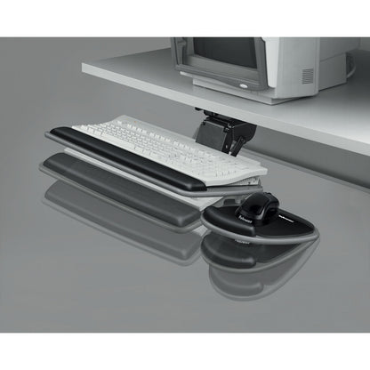 Fellowes Standard Keyboard Tray - 4.5" Height x 30.5" Width x 20" Depth - Graphite, Black - Wood - 1 Each