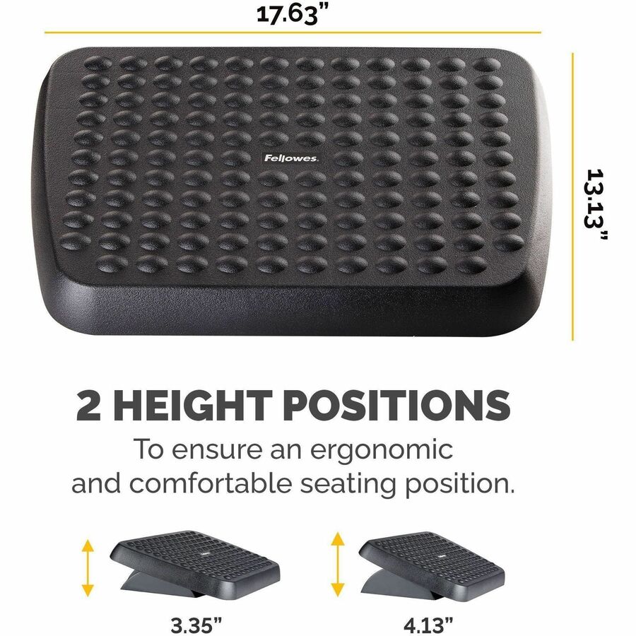 Fellowes Standard Foot Rest - Graphite - 1 Each