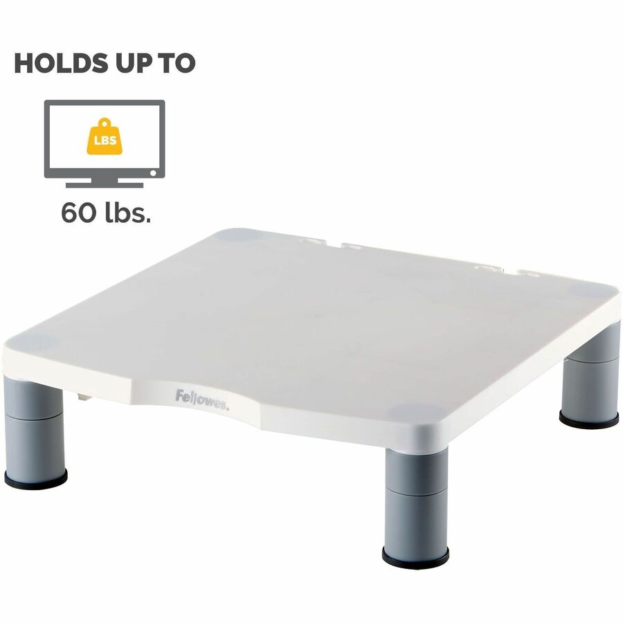 Fellowes Standard Monitor Riser - Up to 21" Screen Support - 60 lb Load Capacity - CRT, LCD Display Type Supported - 1 E