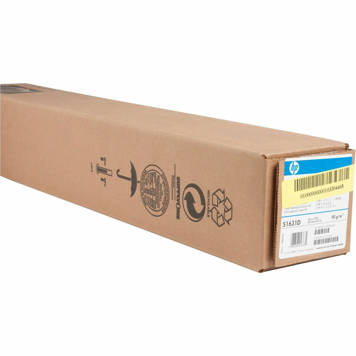 HP Wide Format Special Inkjet Technical Paper - 96 Brightness - 91% Opacity - A1 - 24" x 150 ft - 24 lb Basis Weight - M