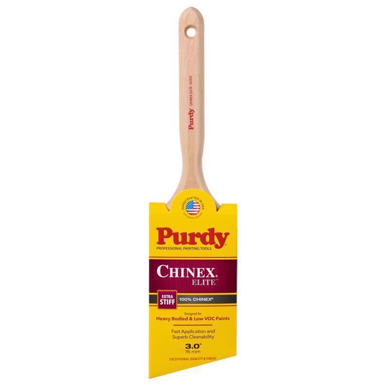 Purdy Chinex Elite Glide 3 in. Extra Stiff Angle Trim Paint Brush